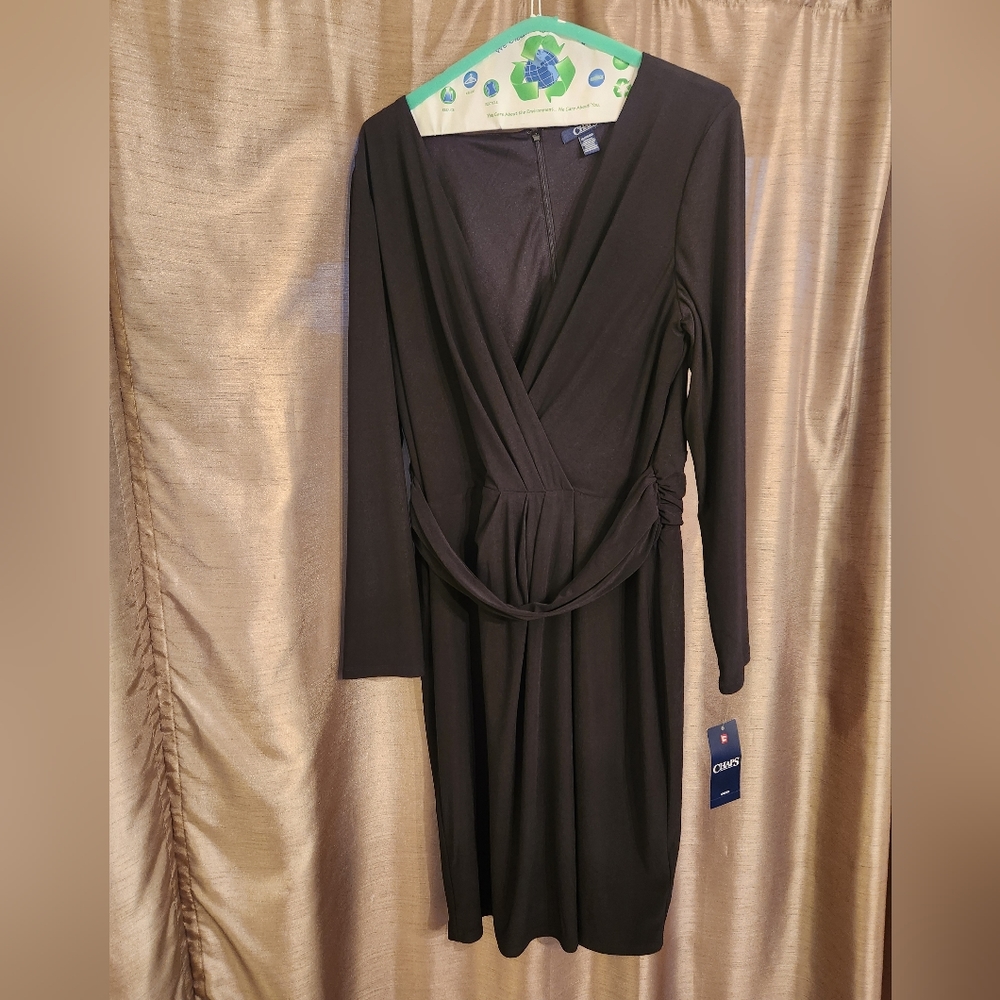 Chaps Women's Black Dress - midi